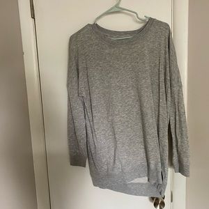 Light weight crew neck sweater. Perfect for a casual day or working out.